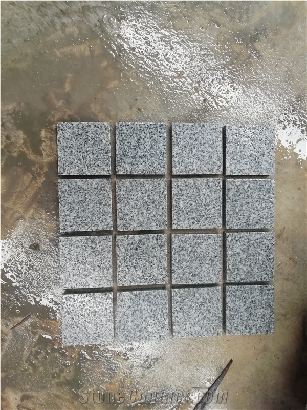 North G603 Granite Cobble Pavers Square Flamed