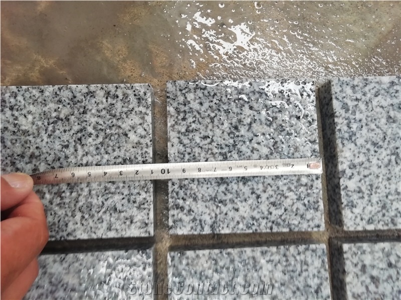 North G603 Granite Cobble Pavers Square Flamed