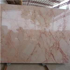 Pink Marble Chinese Flower Beige Marble Polished