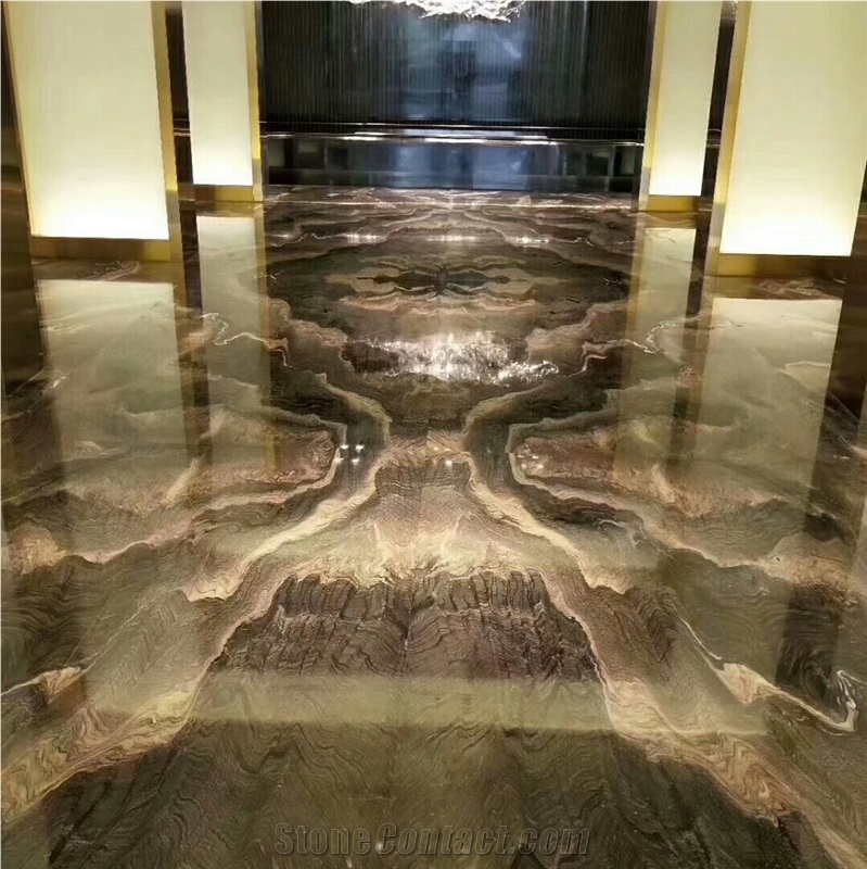 Polished Cipollino Ondulato Red Marble Slabs