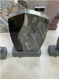 Polished Germany Style Granite Gravestone Design