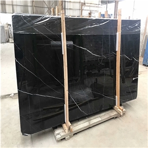 Polished Kentavros Black Marble Floor Tiles