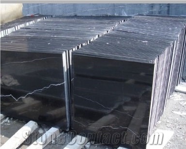 Preto Florido Marmol French Pattern