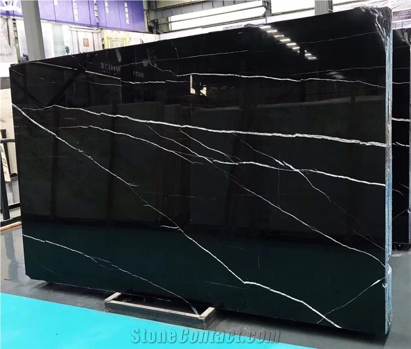Preto Florido Marmol French Pattern