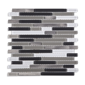Stainless Steel Mixed Bamboo Strip Glass Mosaic Stainless Steel Mixed Bamboo Strip Glass Mosaic