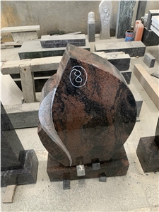 Symphony Multicolor Red Granite Germany Tombstone