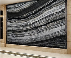 Zebra Black Wooden Marble Wall Background Design