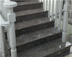 Zurich Silver Grey Marble Tiles for Stair Riser