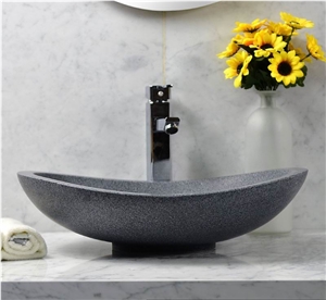 G654 Dark Grey Granite Vessel Sinks Wash Basins