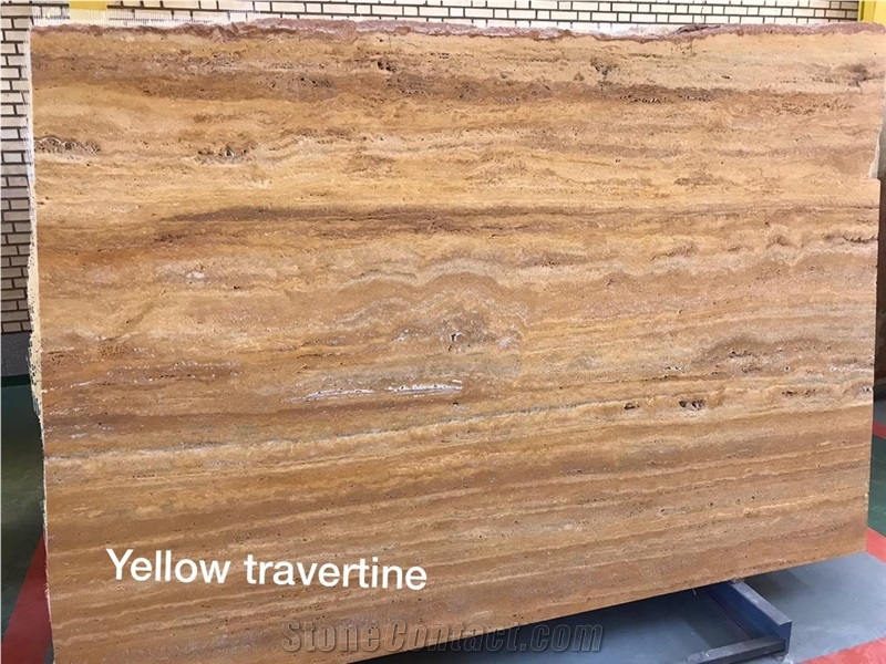 Azarshar Yellow Travertine Slabs