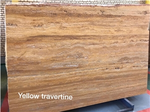 Azarshar Yellow Travertine Slabs