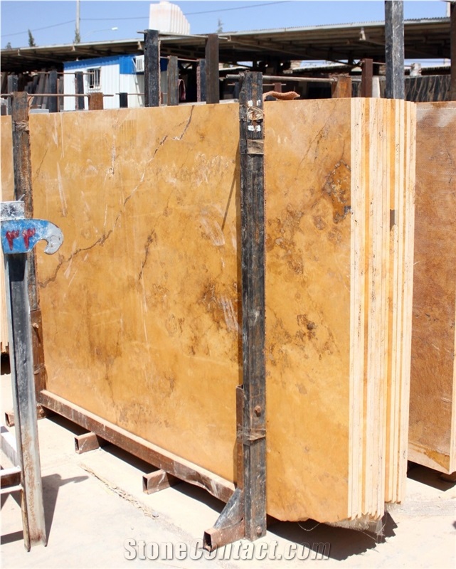 Azarshar Yellow Travertine Slabs