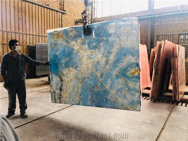 Iran Blue Onyx Slabs