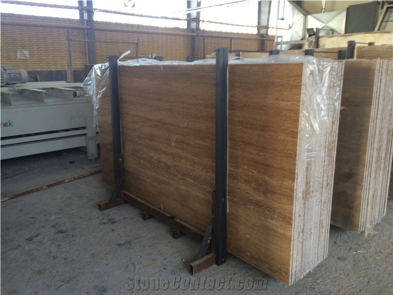 Kashan Chocolate Travertine Slabs