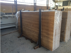 Kashan Chocolate Travertine Slabs