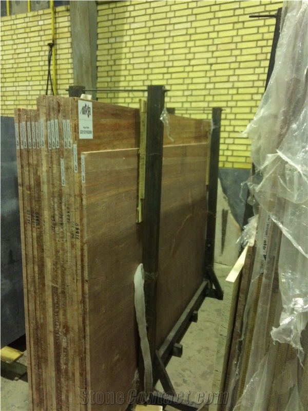 Kashan Chocolate Travertine Slabs