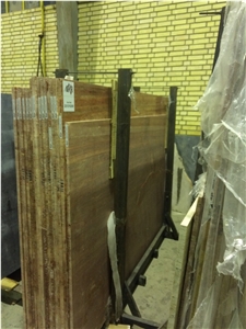Kashan Chocolate Travertine Slabs