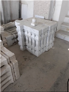 Marble and Travertine Balustrade