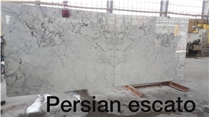 Persian Sacto Marble Slab, Iran White Marble