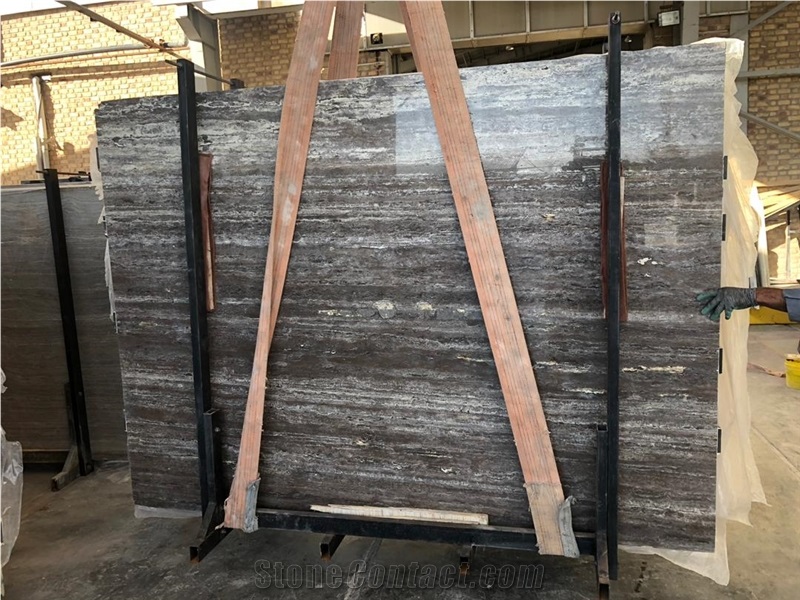 Silver Travertine Slabs