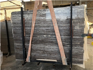 Silver Travertine Slabs
