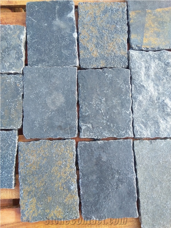 Chittor Black Limestone Pavers, Paving Stones