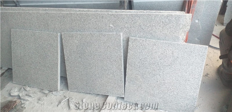 Indian Grey Flamed Granite Tiles, Granite Slabs