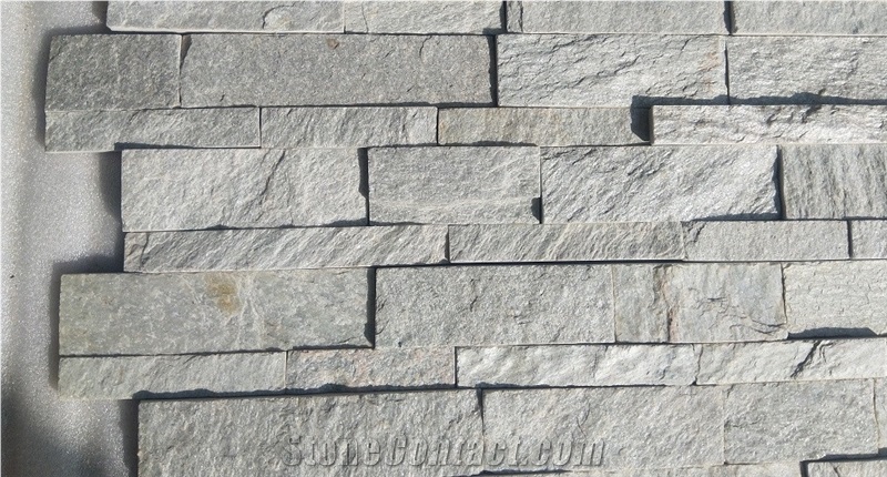 Indian White Quartzite Ledge Stone, Wall Cladding