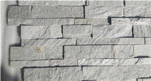 Indian White Quartzite Ledge Stone, Wall Cladding