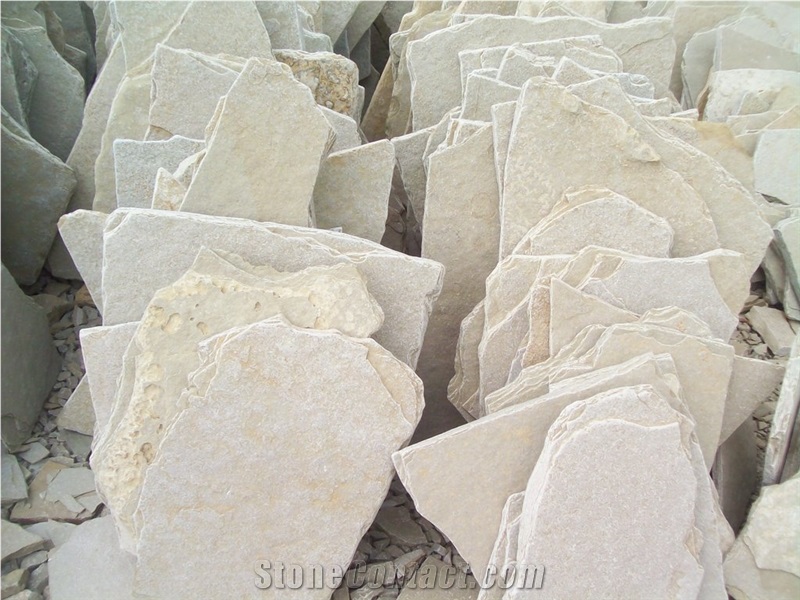 Tandur Yellow Limestone Tumbled Crazy Paving Flagstone