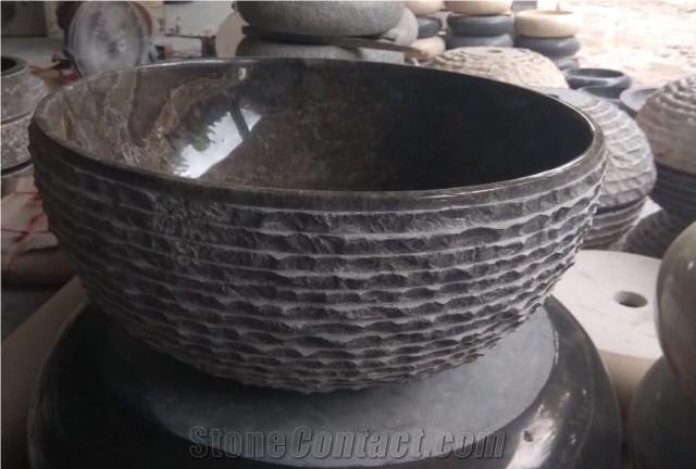 Marble Thin Washbasin, Marble Thin Vessel Basin, Marble Sinks, Stone Basin