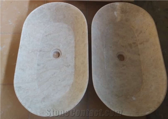 Marble Thin Washbasin, Marble Thin Vessel Basin, Marble Sinks, Stone Basin