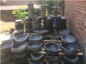 River Stone Washbasin Lesung, River Stone Basin, Stone Sinks, Stone Basin