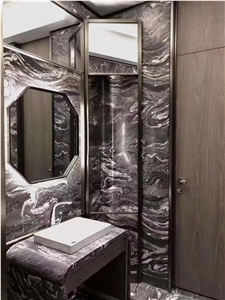 Italy Cipollino Ondulato Marble Slab, Verde Luana Marble