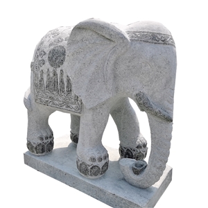 Animal Sculptures Carved Stone Jn-Elephant