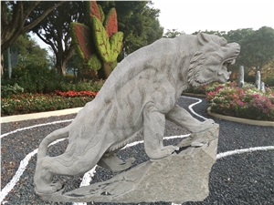Carved Stone Animal Sculpture Jn-Lion