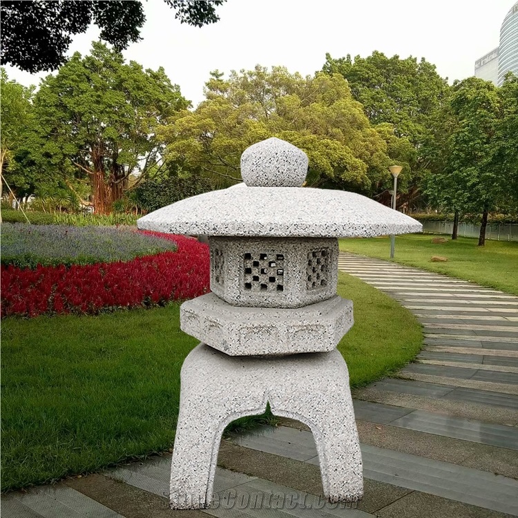 Japanese Style Carved Stone Lantern Jn-001