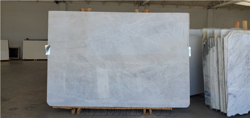Bianco Glazed Polished Marble Slab