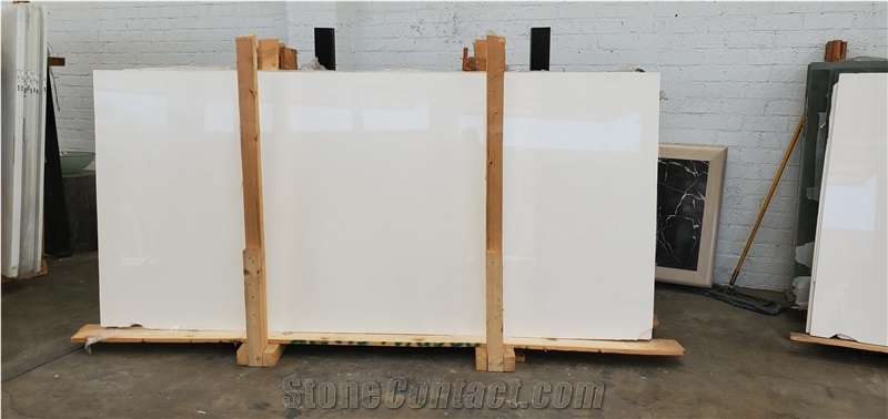 White Limestone Polished Slab 4.2