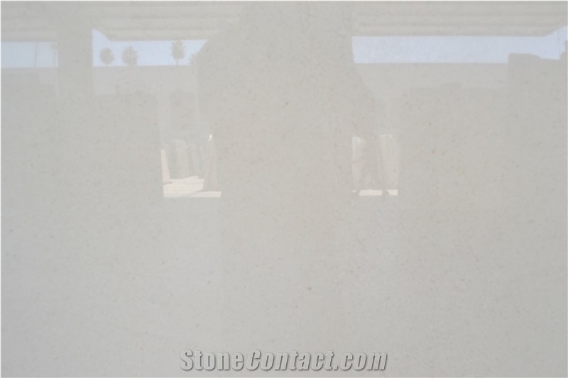 White Limestone Polished Slab 4.3