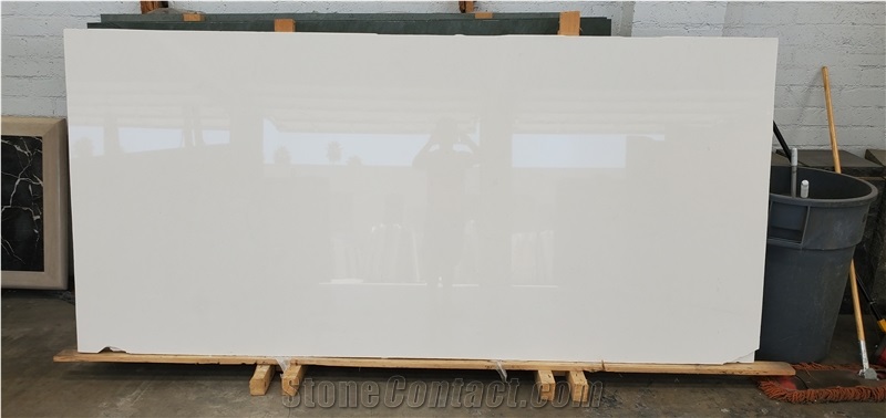 White Limestone Polished Slab 4.3
