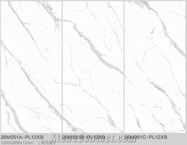 Carrara White and Calacatta Look Sintered Stone
