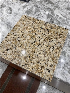 Cheap Yellow Pearl and Green Diamond Granite Slabs