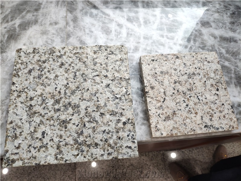 Cheap Yellow Pearl and Green Diamond Granite Slabs