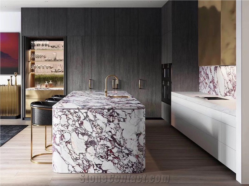 Calacatta Viola Marble Kitchen Countertop