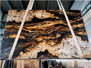 Golden Silk Granite Slab