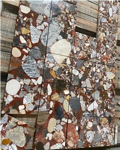 Natural Terrazzo Slabs Blue Palladium Granite