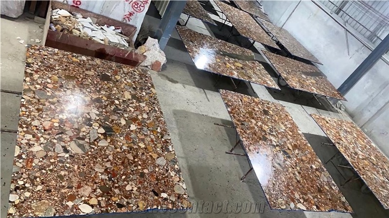 Natural Terrazzo Slabs Blue Palladium Granite