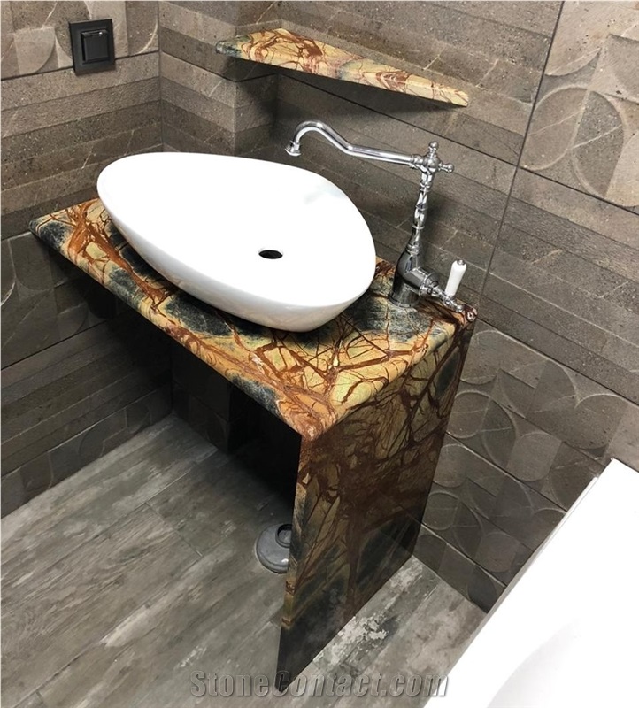 Rain Forest Green Marble for Bath Top