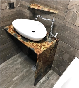 Rain Forest Green Marble for Bath Top